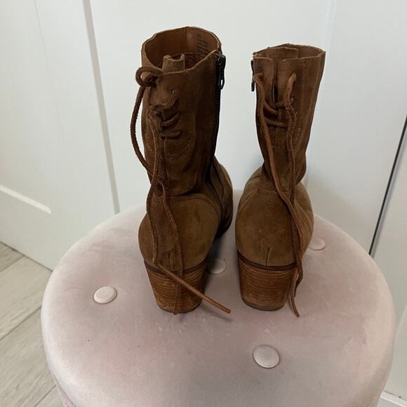 Kork-Ease Brown Leather Heeled Ankle Booties Size 11 - Picture 7 of 8